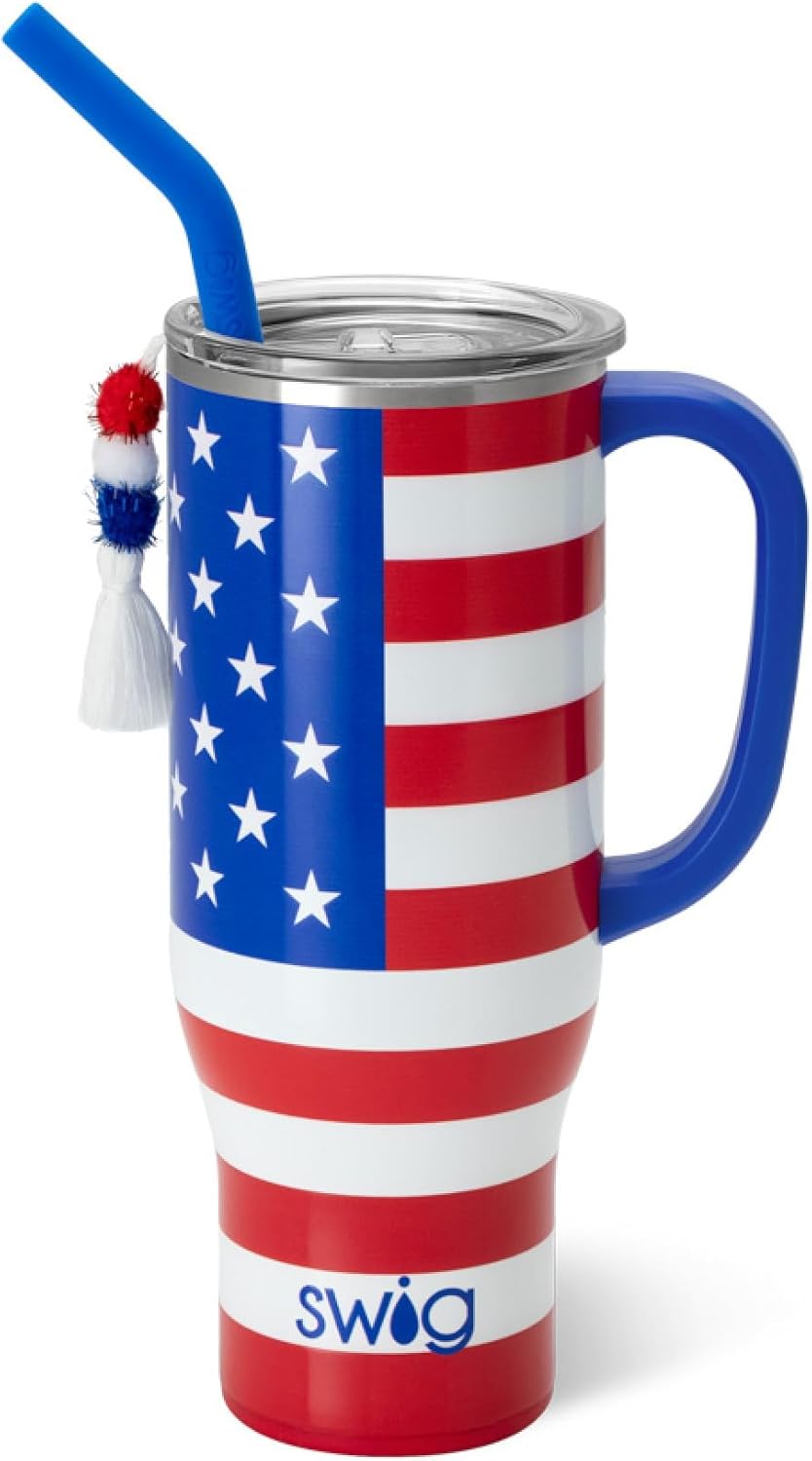 Swig Life 30oz Mega Mug: Insulated Tumbler with Handle & Straw