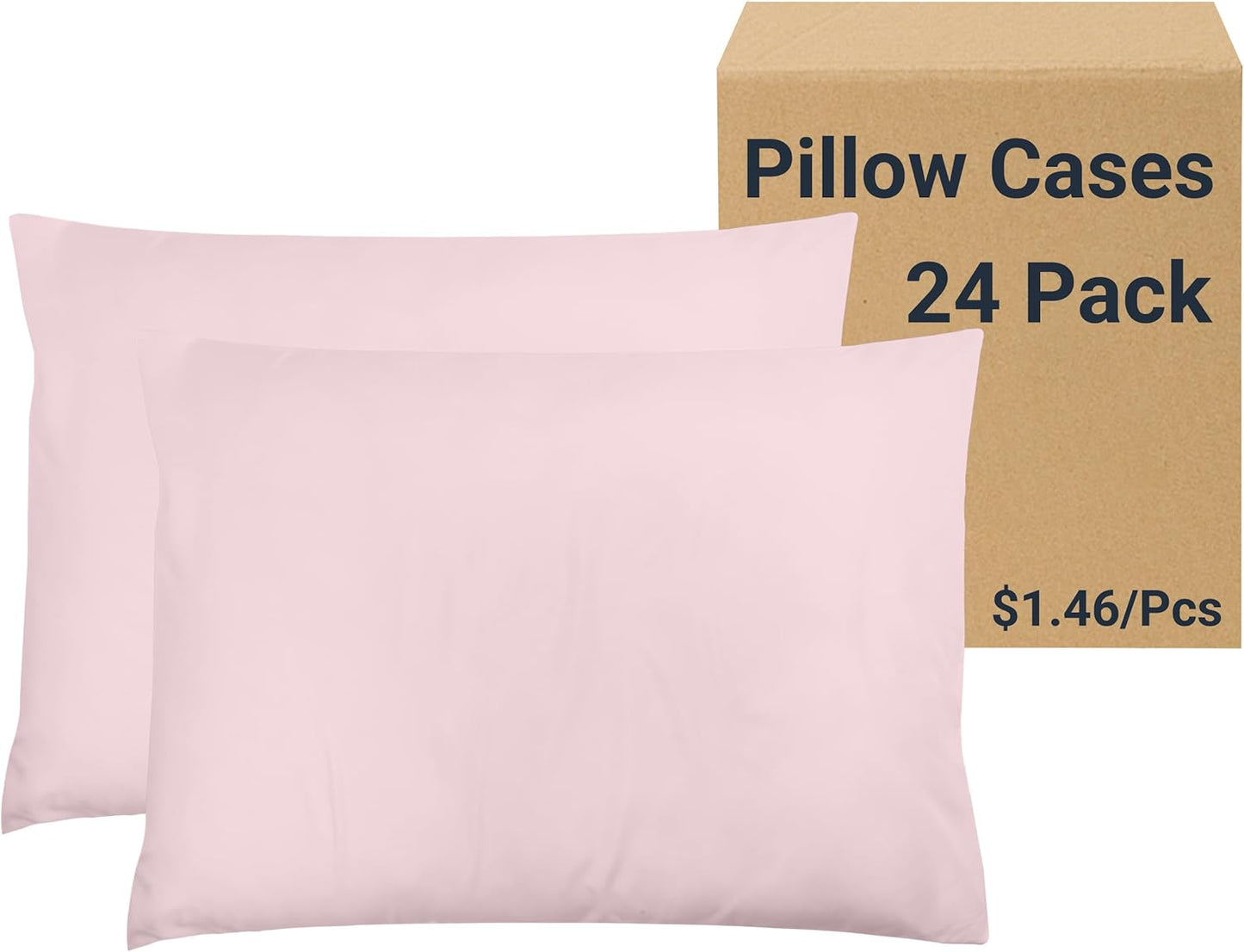 ZPECC Pillow Cases Bulk 24 Pack for King Size Comfort
