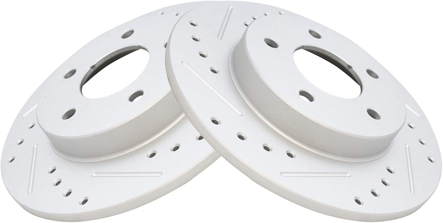 TRQ Rear Performance Brake Rotor Set for Allante Aurora and More