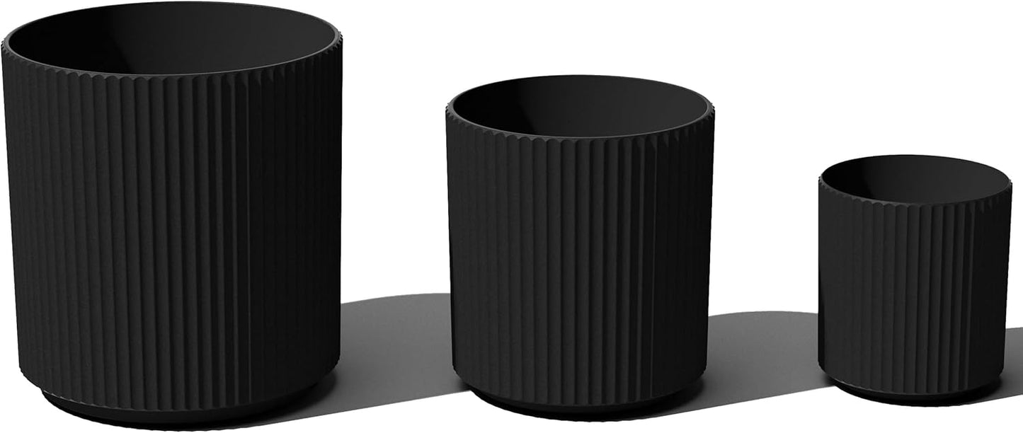 Veradek Demi Series Round Planters Set for Modern Decor