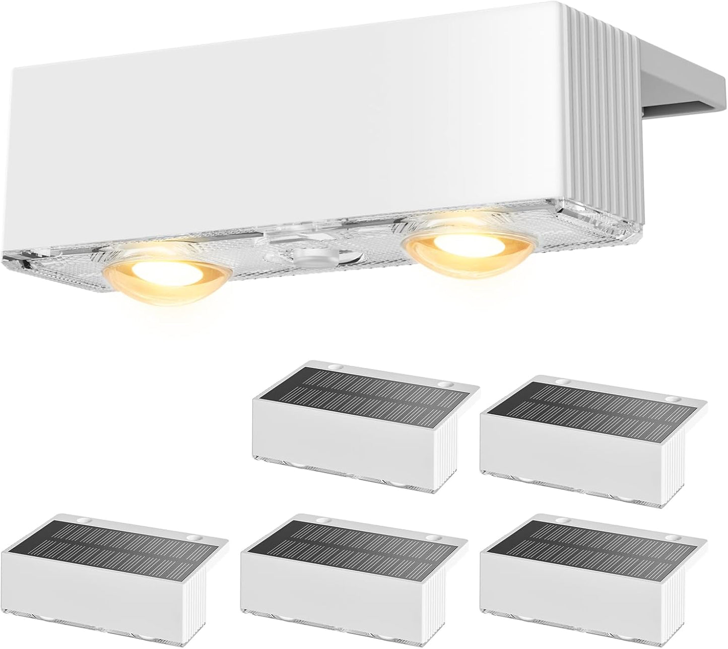 NIORSUN Solar Fence Lights - 6 Pack Waterproof Outdoor LED Lights