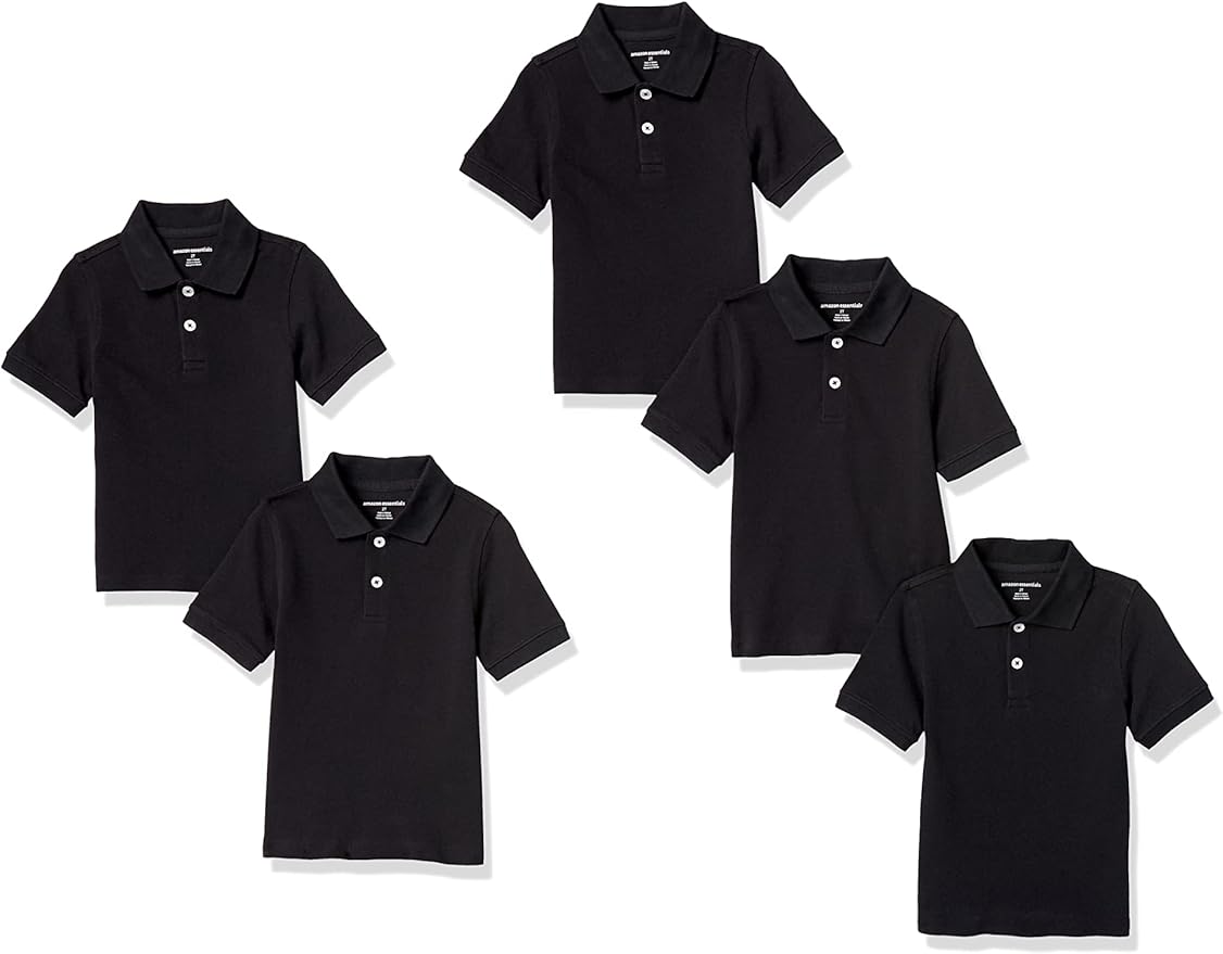 Boys and Toddlers' Uniform Short-Sleeve Pique Polo Shirts Multipacks