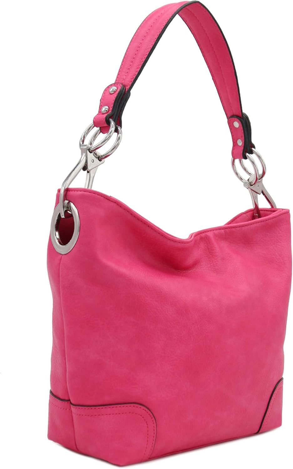 Hobo Shoulder Bag with Big Snap Hook Hardware for Everyday Use