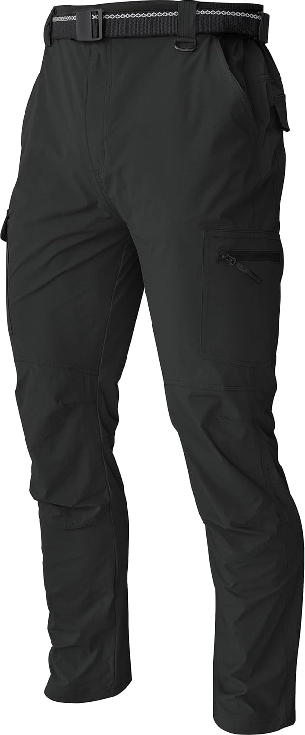 Men's Cargo Work Hiking Pants Quick Dry Lightweight Outdoor