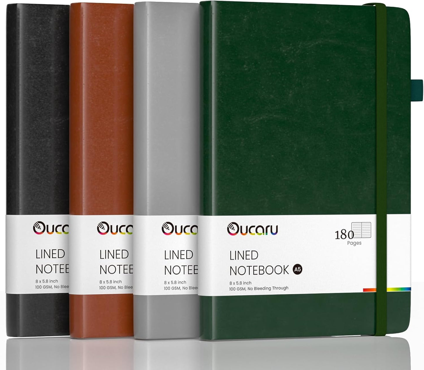 Premium A5 Daily Journals - 4 Pack, 180 Pages, 100 GSM Paper