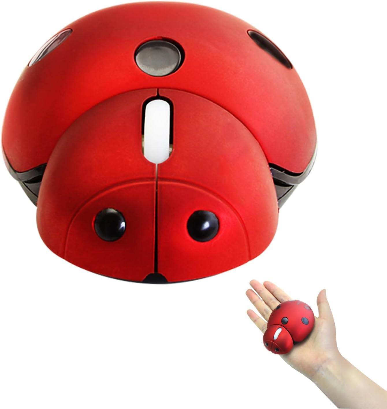 elec Space Ladybug Wireless Mouse - 3000 DPI Kid-Friendly Portable Red
