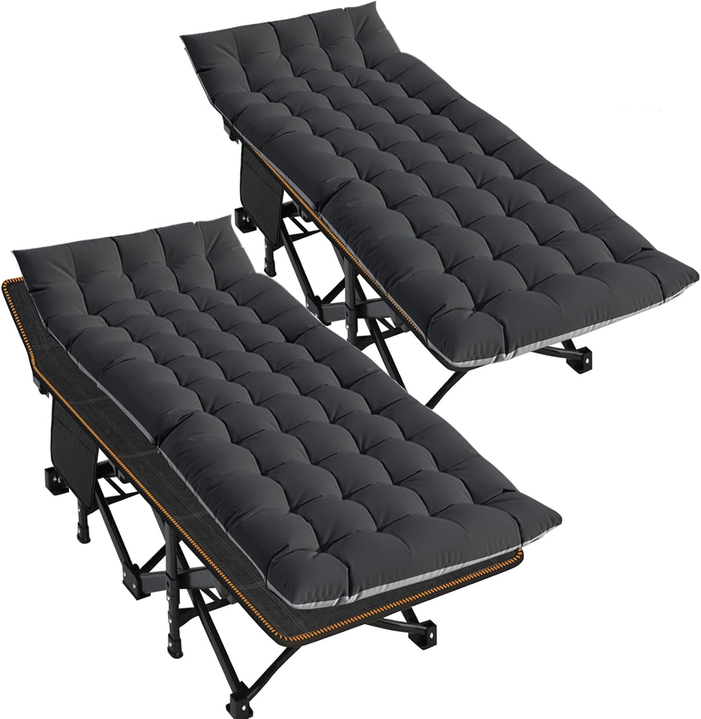 Folding Camping Cot for Extra Comfort and Heavy Duty Support