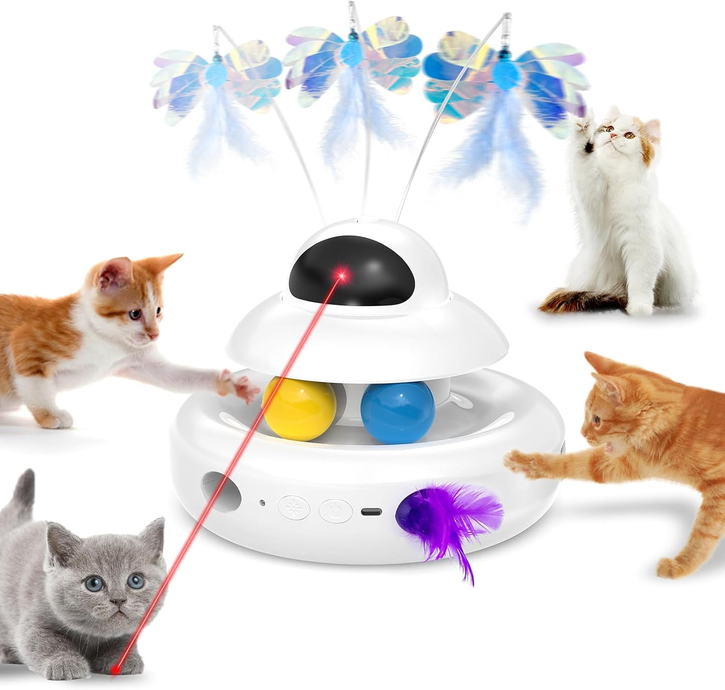 Interactive 4-in-1 Cat Toy Set by MOHAYA