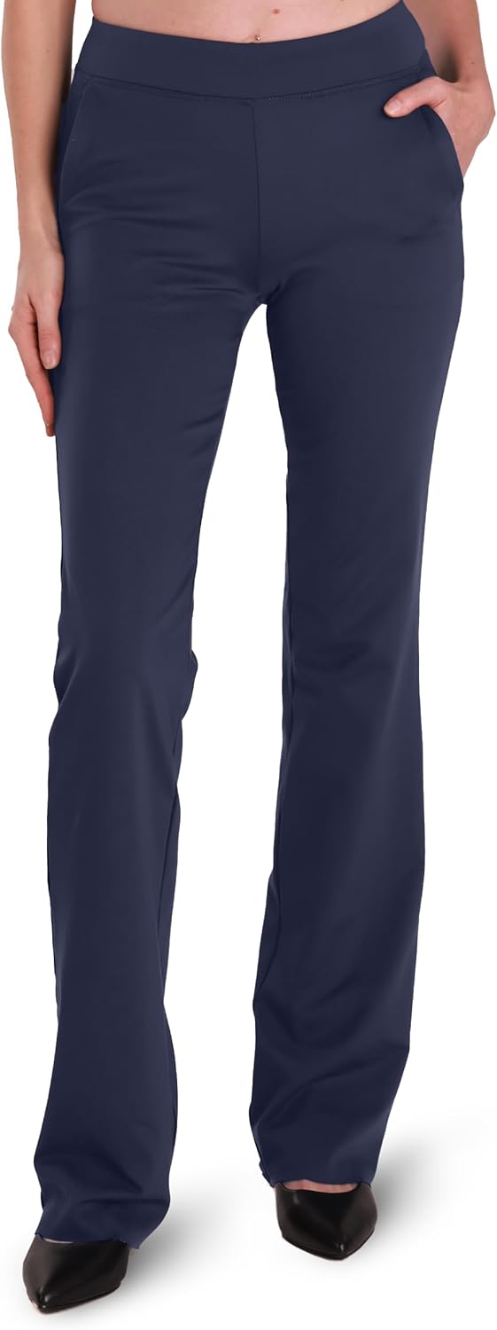 Bootcut Yoga Pants for Women - Flare Long Trousers with Pockets