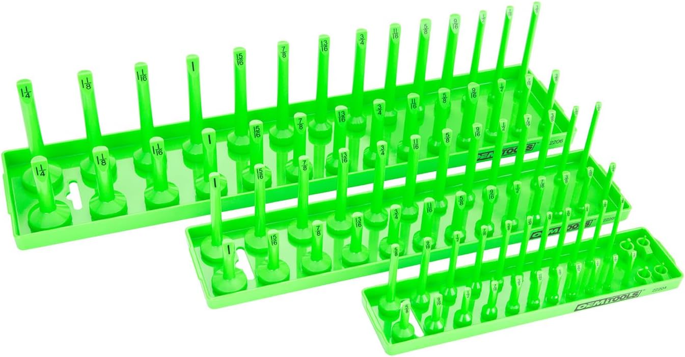 OEMTOOLS 22207 3 Piece Socket Tray Set for Mechanics Toolbox