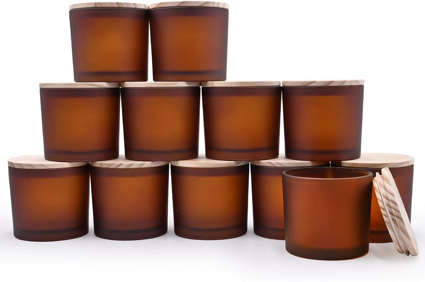 12 OZ Thick Candle Jars for Making Candles - 12 Pcs Set