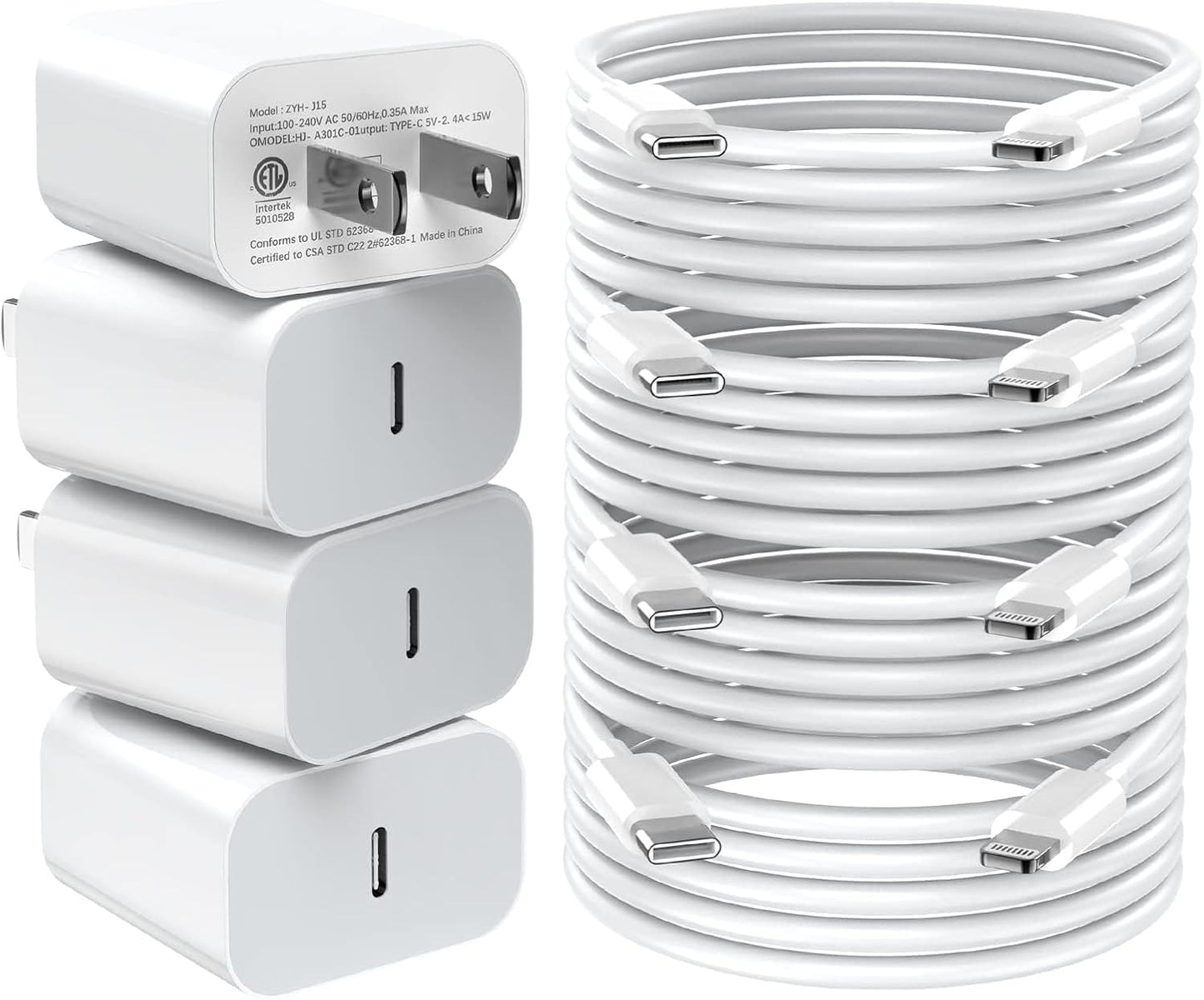 Fast Charge iPhone & iPad with 20W PD - 4 Pack
