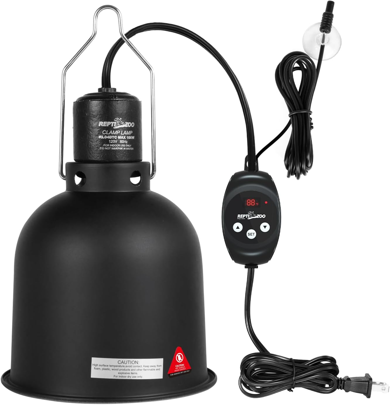 REPTI ZOO Reptile Light Fixture with Dimming Thermostat Review