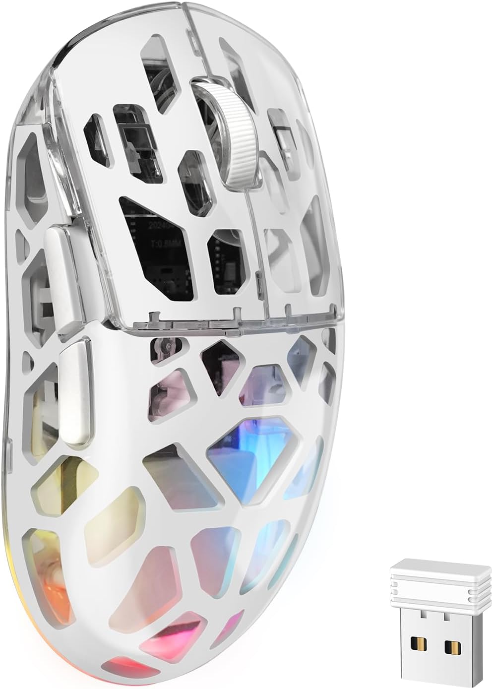 Wireless Honeycomb Gaming Mouse: 60Hrs Battery Life