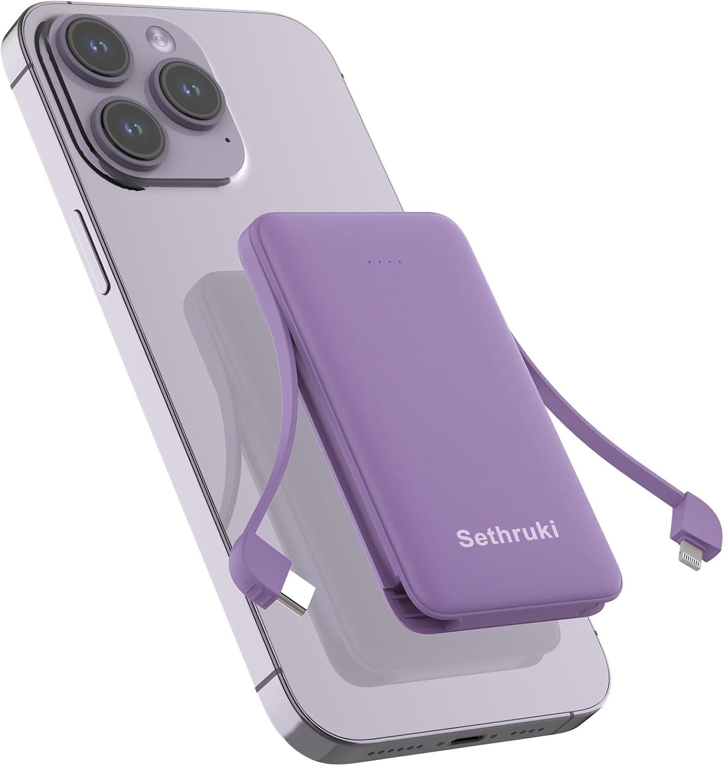 Ultra-Slim 6000mAh Portable Charger (Purple)