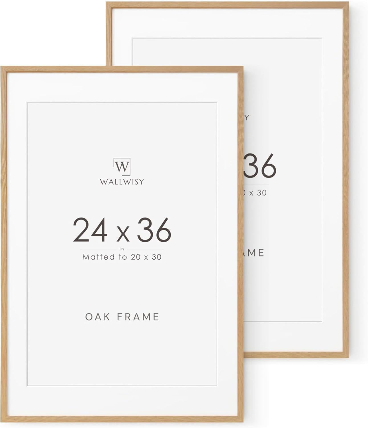 24x36 Poster Frame Set of 2, Solid Oak Picture Frames