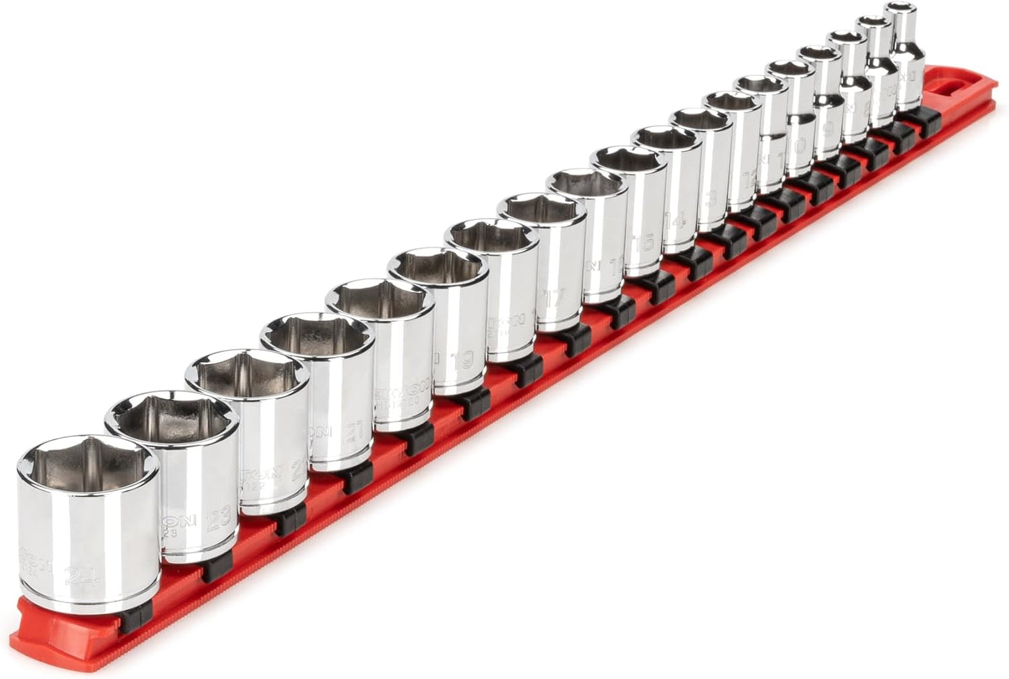 TEKTON 3/8 Inch Drive 6-Point Socket Set: 19-Piece Precision