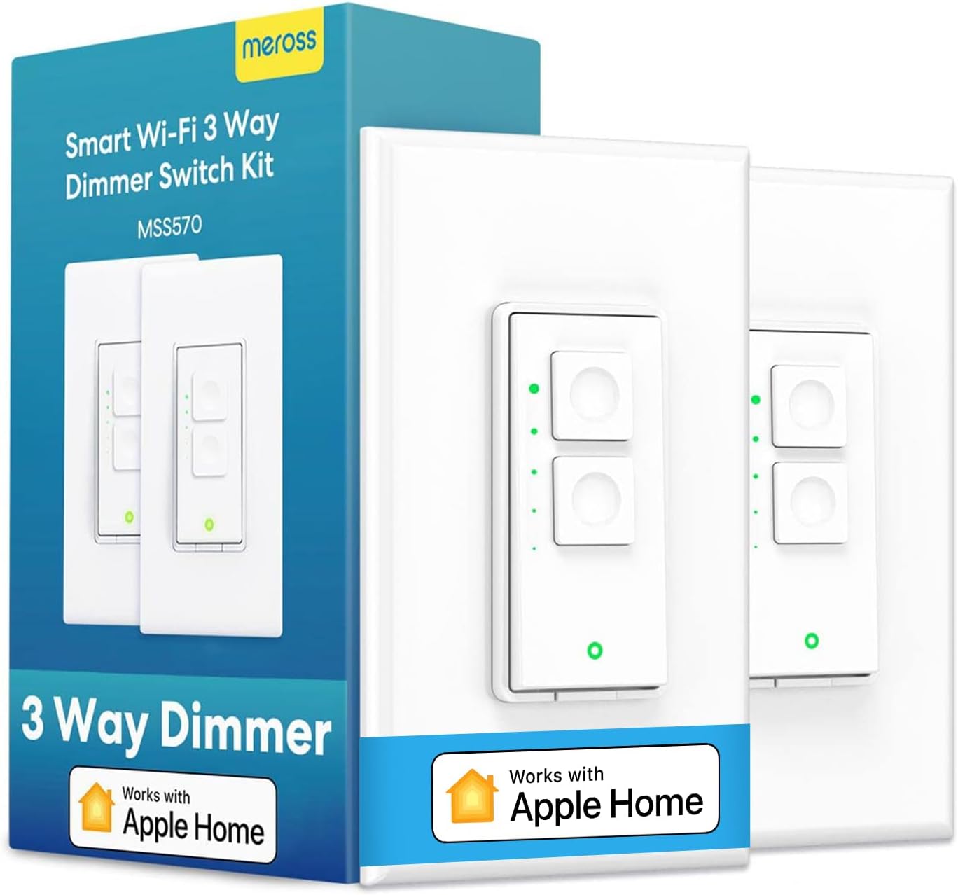Meross 3 Way Smart Dimmer Switch Kit for Home Automation