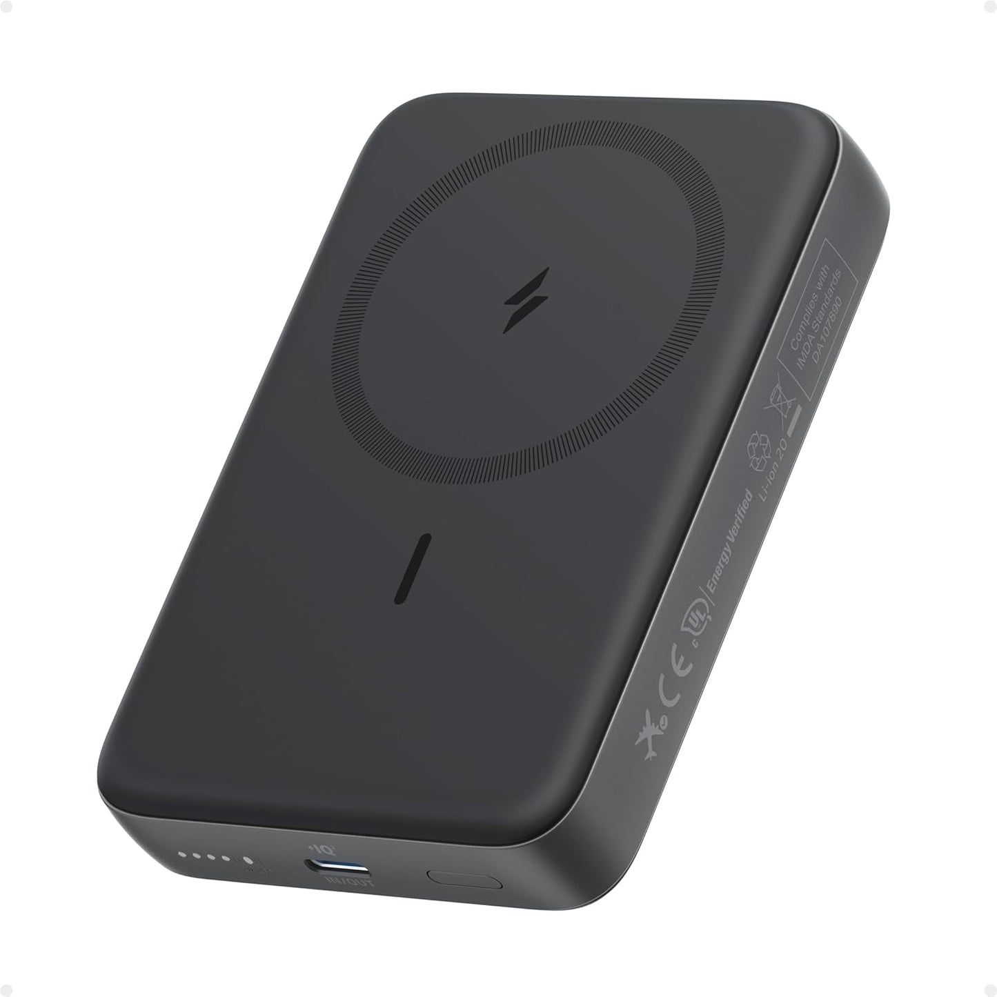 Anker Zolo Magnetic Power Bank: 10,000mAh Fast Charging for iPhone & AirPods