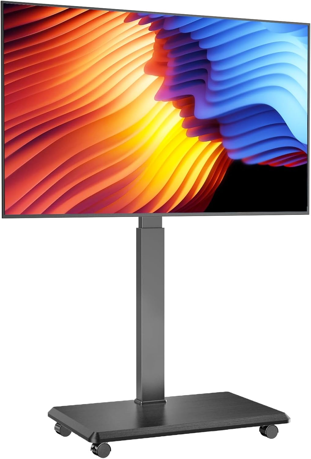 Rolling TV Stand for 32-75 Inch TVs with Adjustable Heights