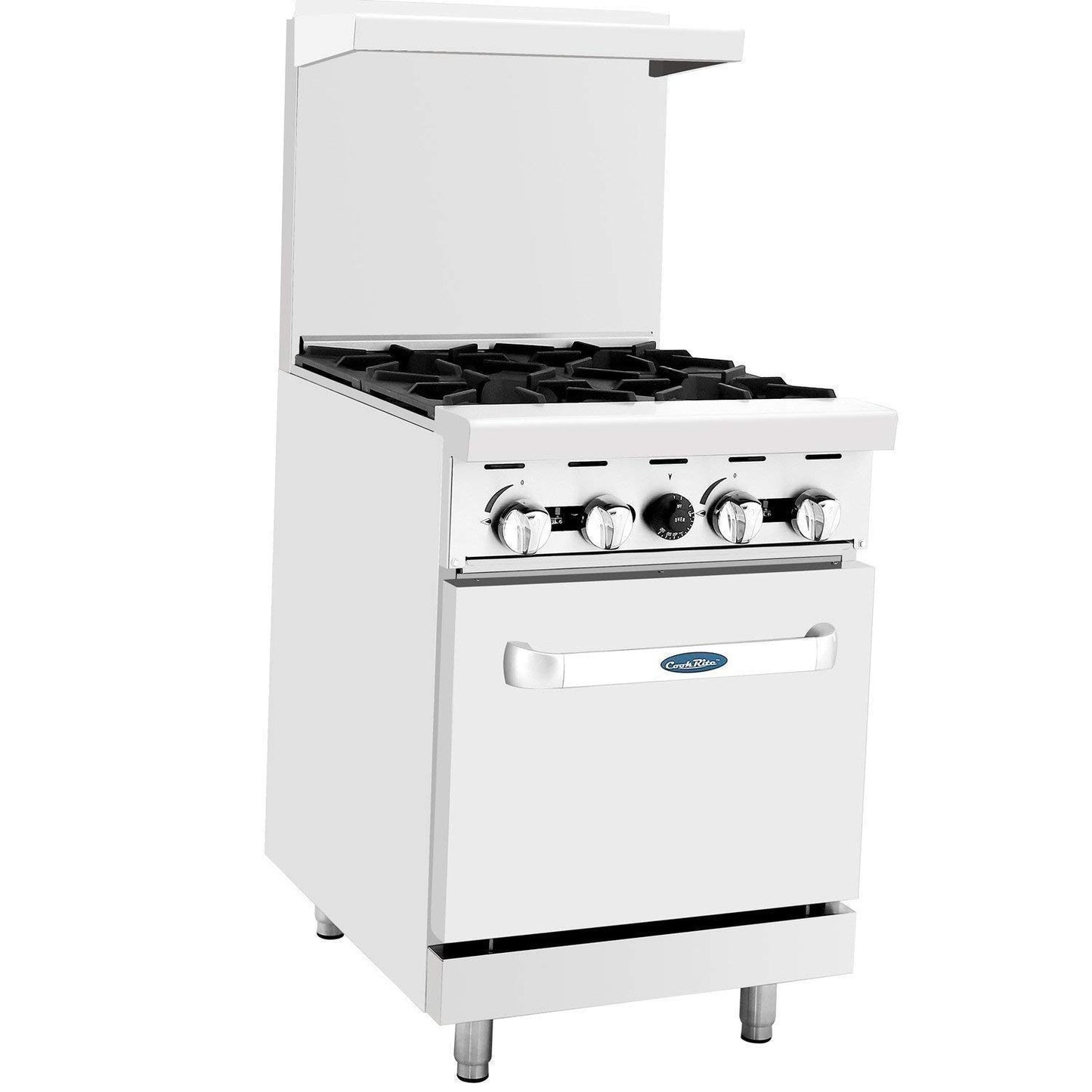 Atosa CookRite 24in Gas Range with Half-Size Oven and Backsplash