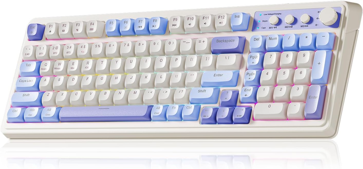 AULA 99 Key Gaming Keyboard with RGB Backlit and Number Pad
