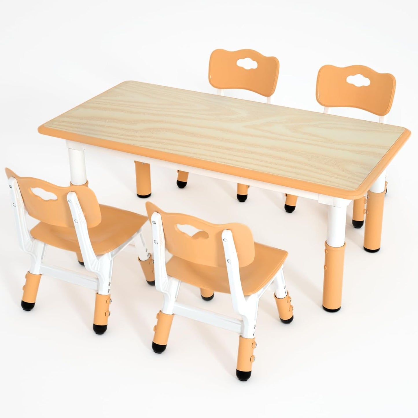 Kids Table and 4 Chairs Set for Creative Play and Study