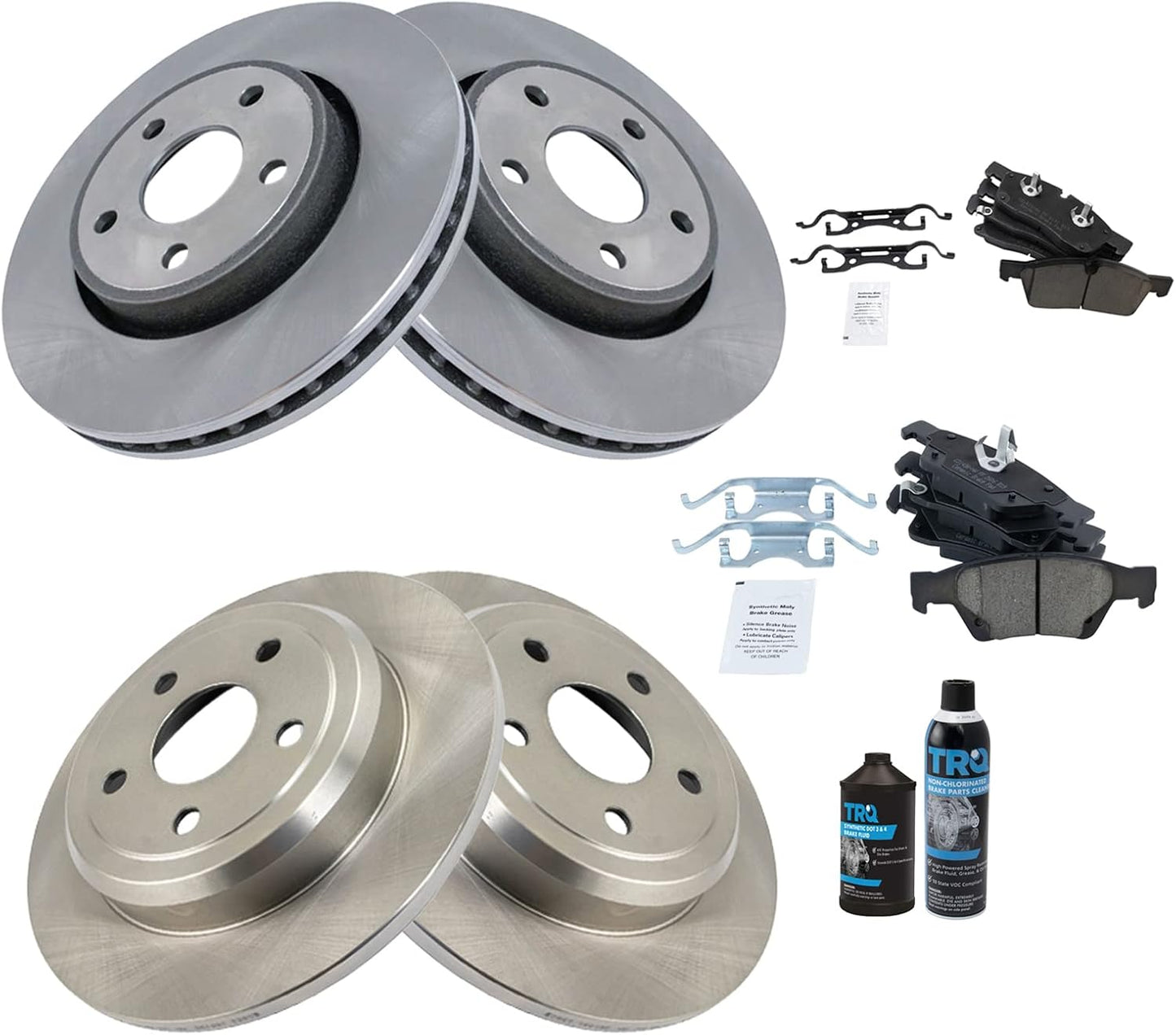 TRQ Brake Pad & Rotor Kit for 2011-2020 Dodge Durango & Jeep
