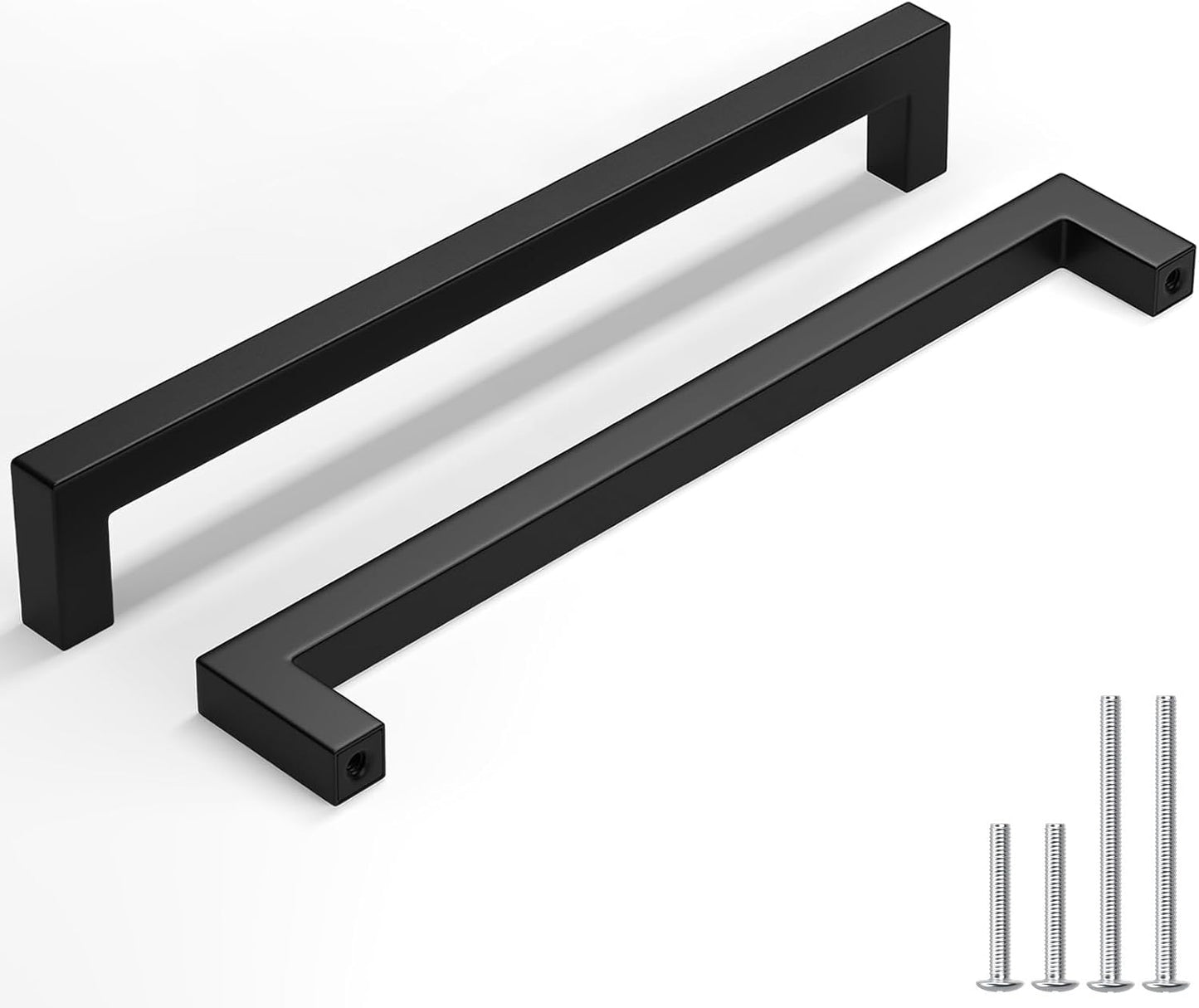 Stylish 10-1/16 Inch Black Cabinet Pulls for Modern Homes