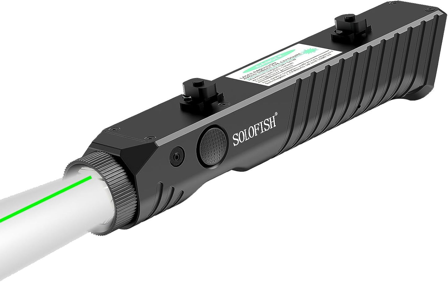 Solofish Tactical Flashlight with Green Laser Sight for Mlok Rail