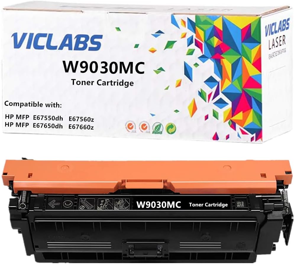 VicLabs High-Quality HP W9030MC Toner Cartridge - Black