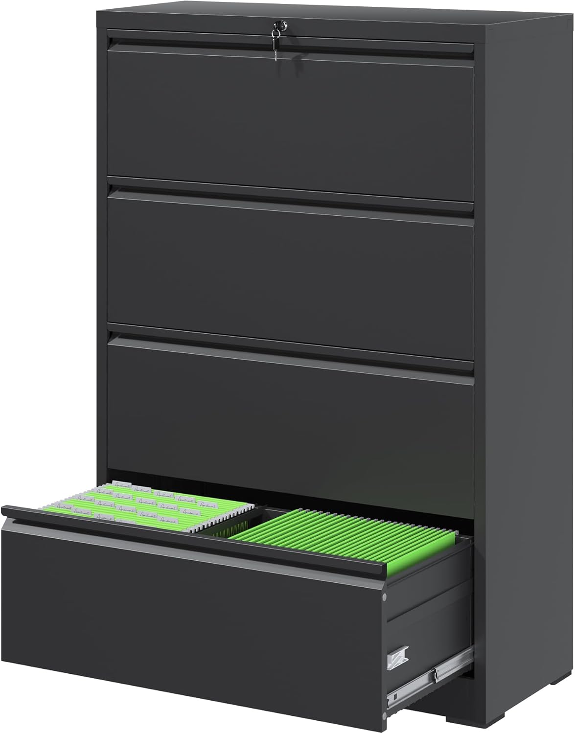 4 Drawer Metal Office Storage Filing Cabinet with Lock for Home