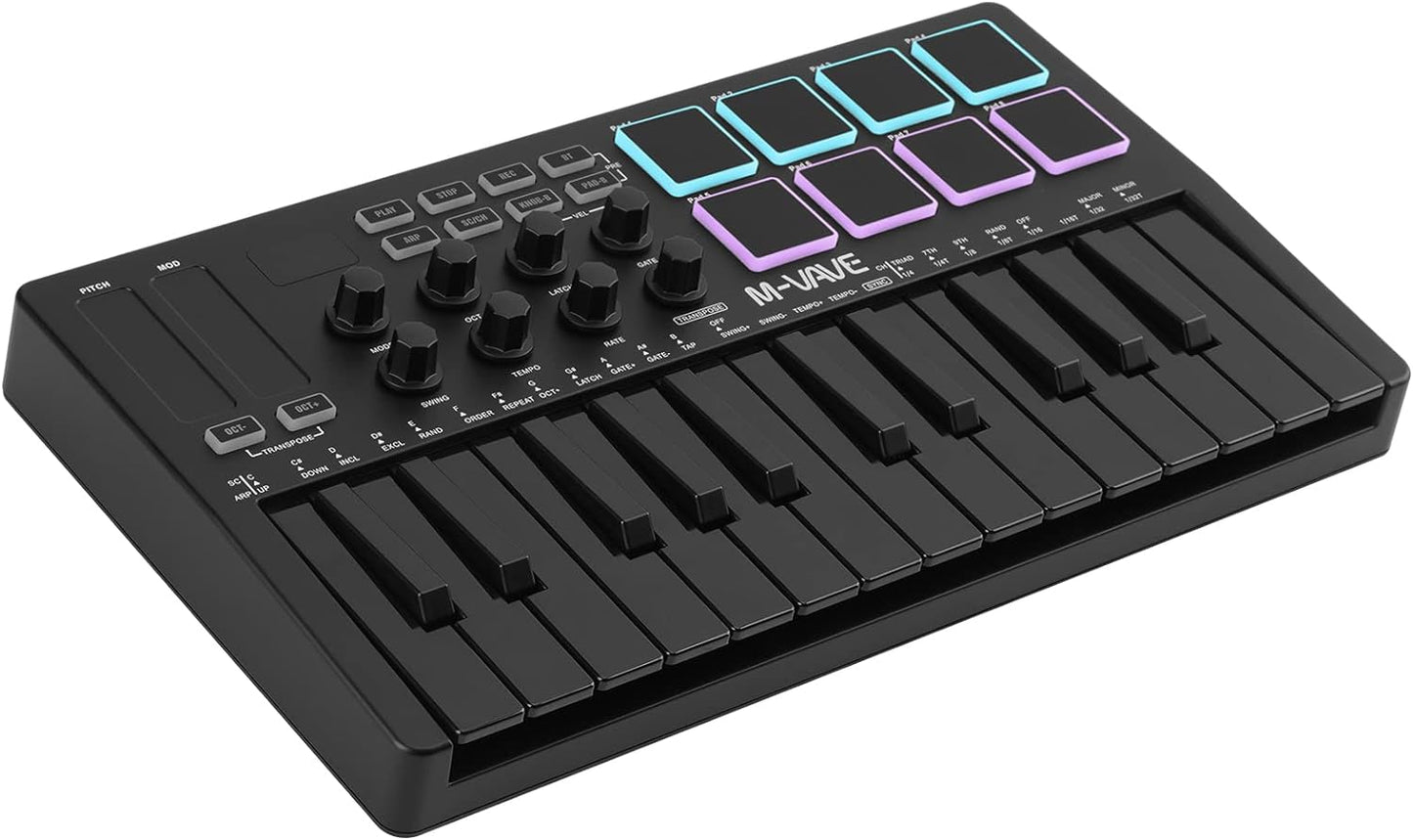 M-VAVE 25 Key USB MIDI Keyboard Controller for Music Production