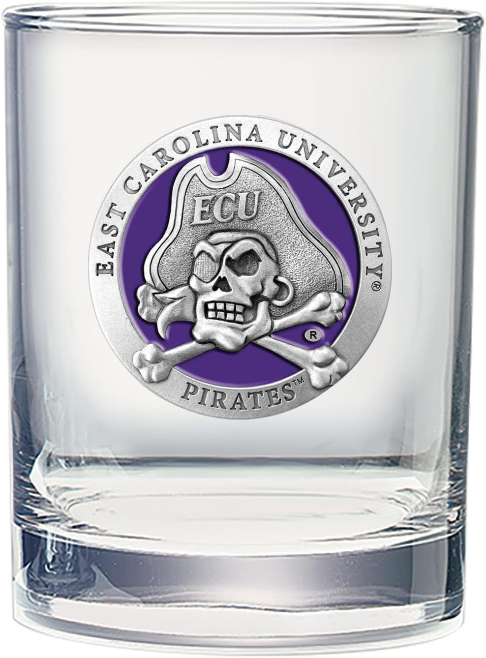 Heritage Pewter East Carolina Double Old Fashioned Glass Gift
