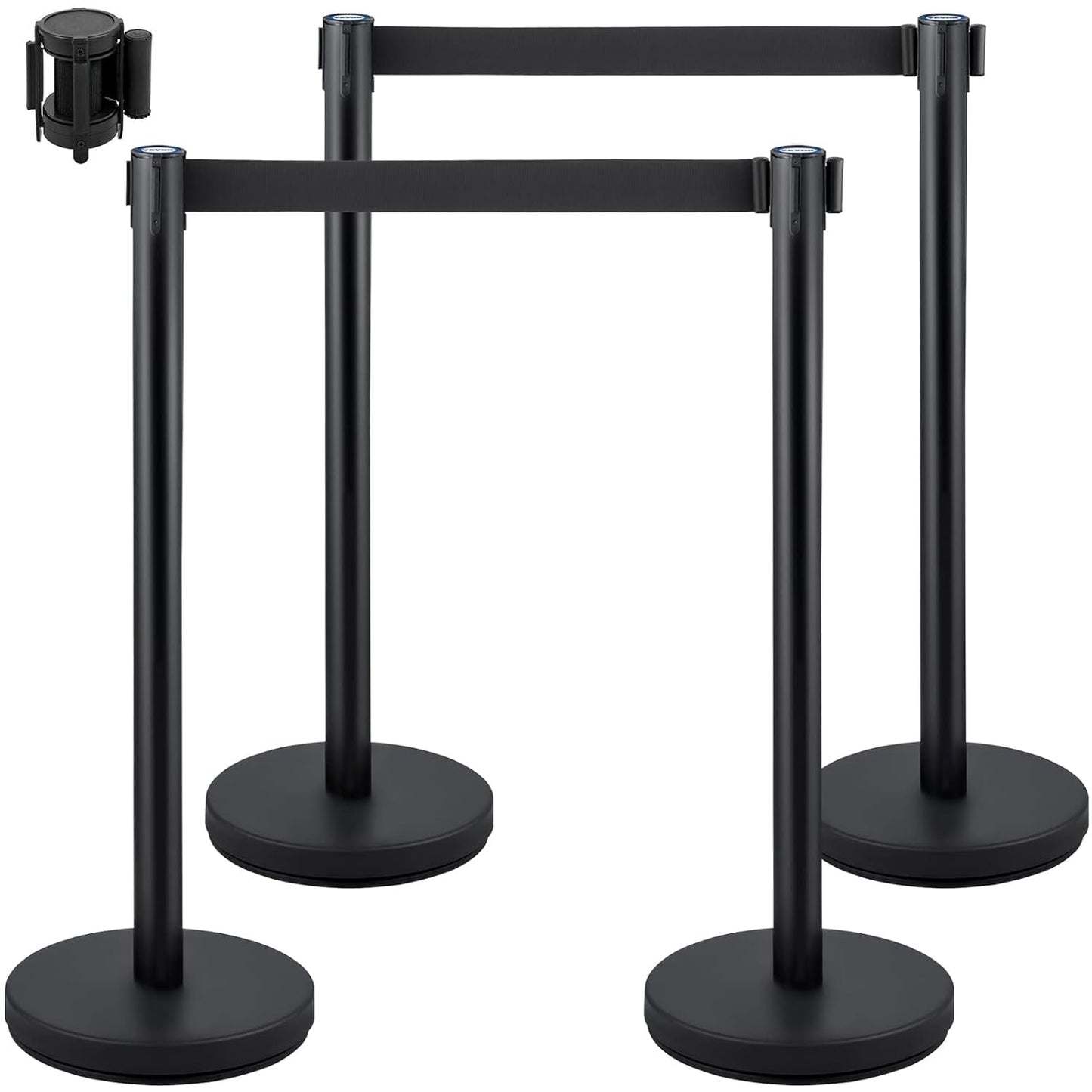 VEVOR Crowd Control Stanchion Set with Retractable Belt System