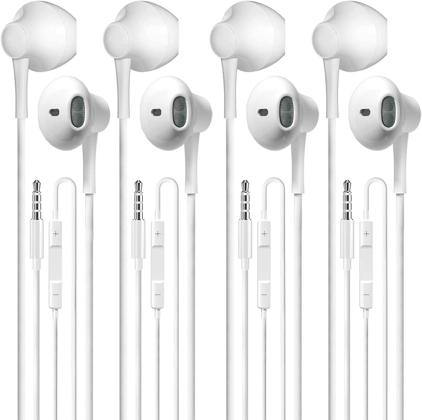 Premium Wired Earbuds Pack - Enhanced Bass & Mic