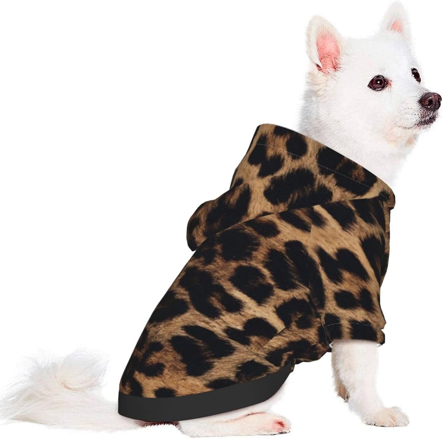 Cozy Leopard Print Pet Hoodie with Hat - FuriTou