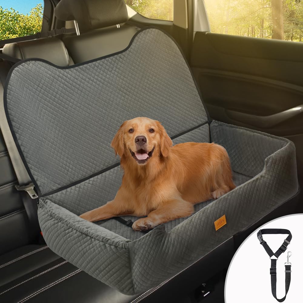 ELEGX Extra Large Dog Car Seat for Safe Travel with Pets