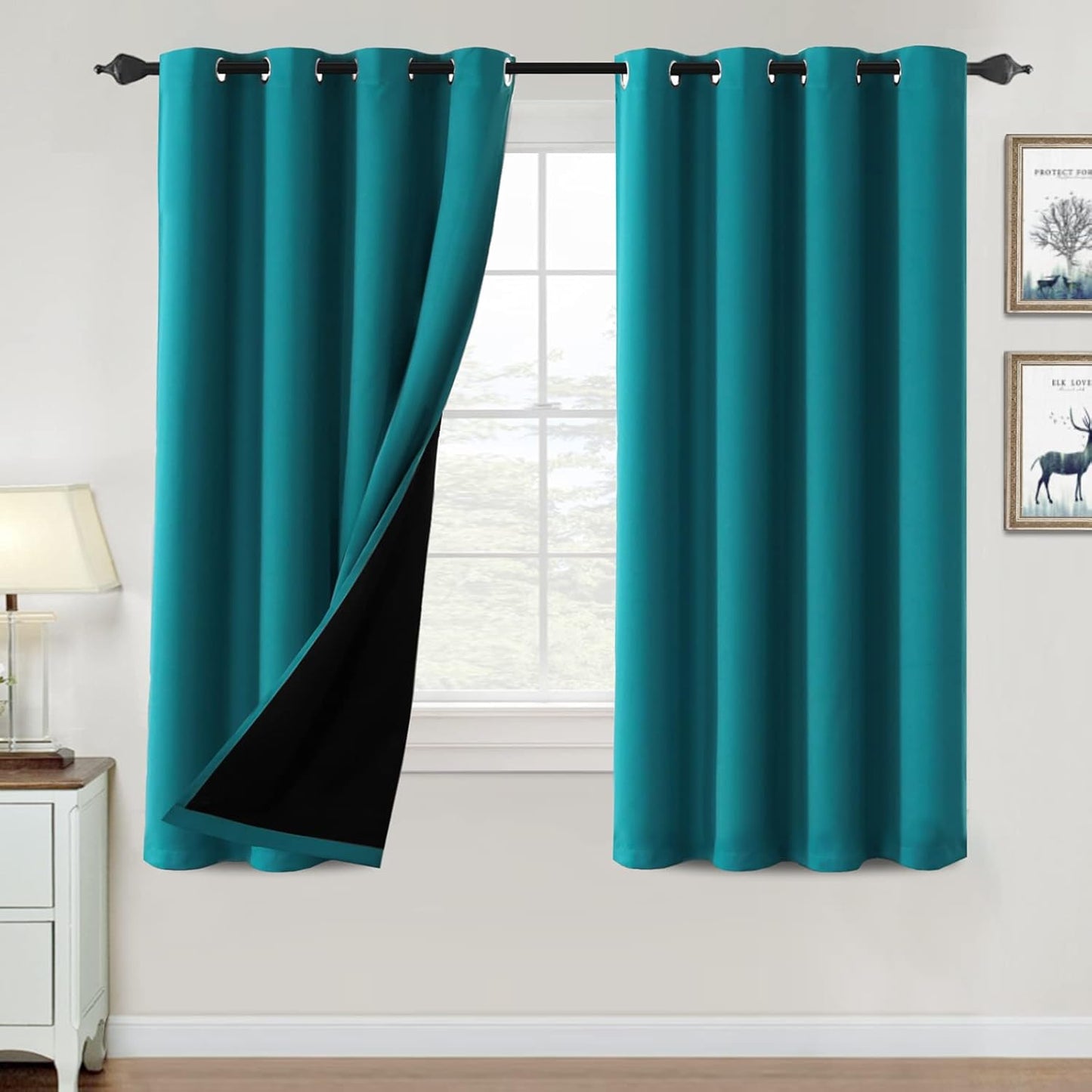 H.VERSAILTEX 100% Blackout Curtains for Bedroom Thermal Insulation