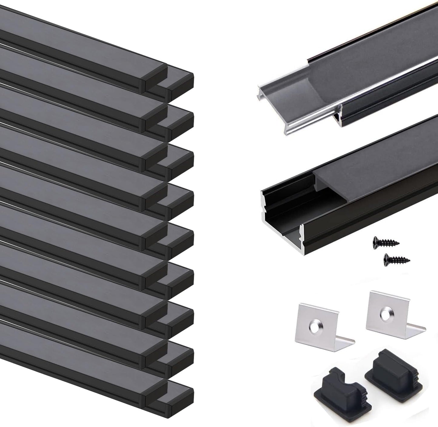 VST 20pack 3.3ft LED Channel for Easy Installation and Use