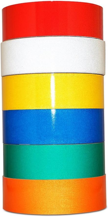 GGR Supplies T.R.U. REF-7 Rainbow Pack Reflective Tape for Signage
