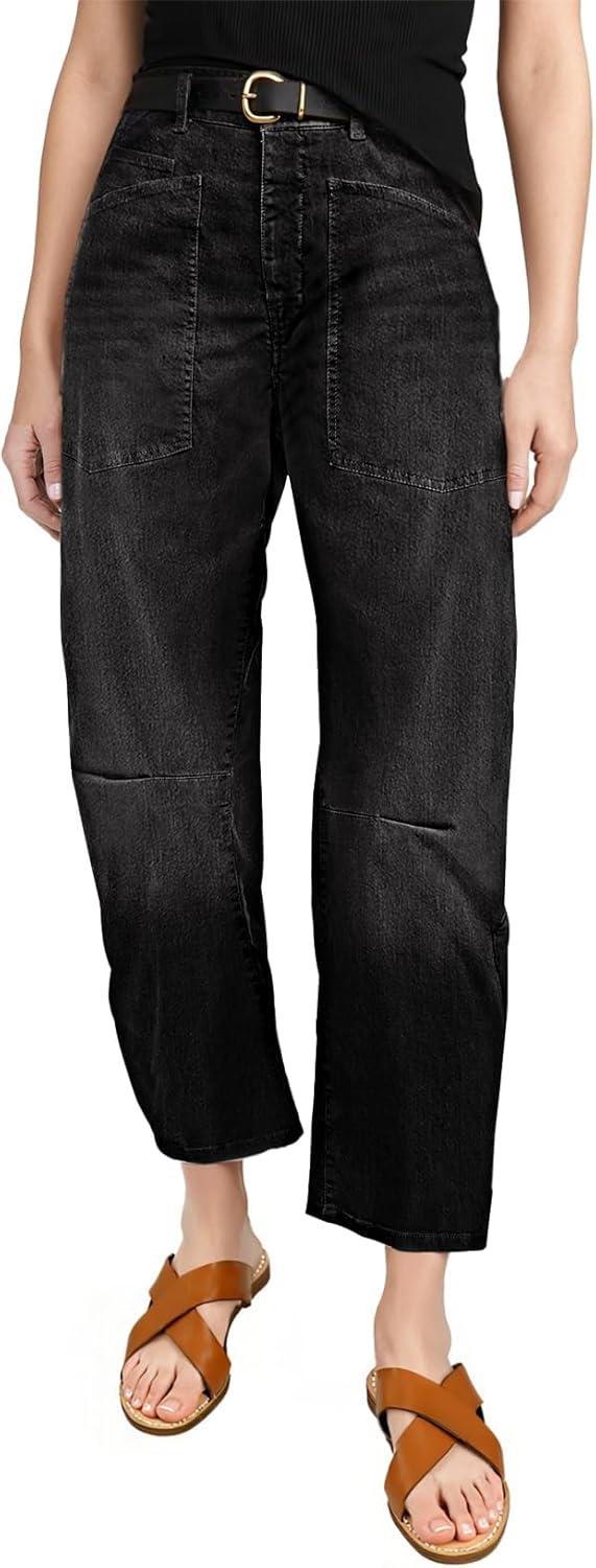 EVALESS Womens Baggy Barrel Jeans for Stylish Comfort and Fit