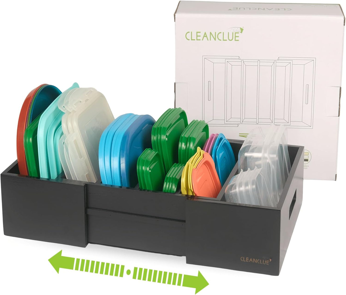 Expandable Kitchen Cabinet Organizer for Food Storage Lids