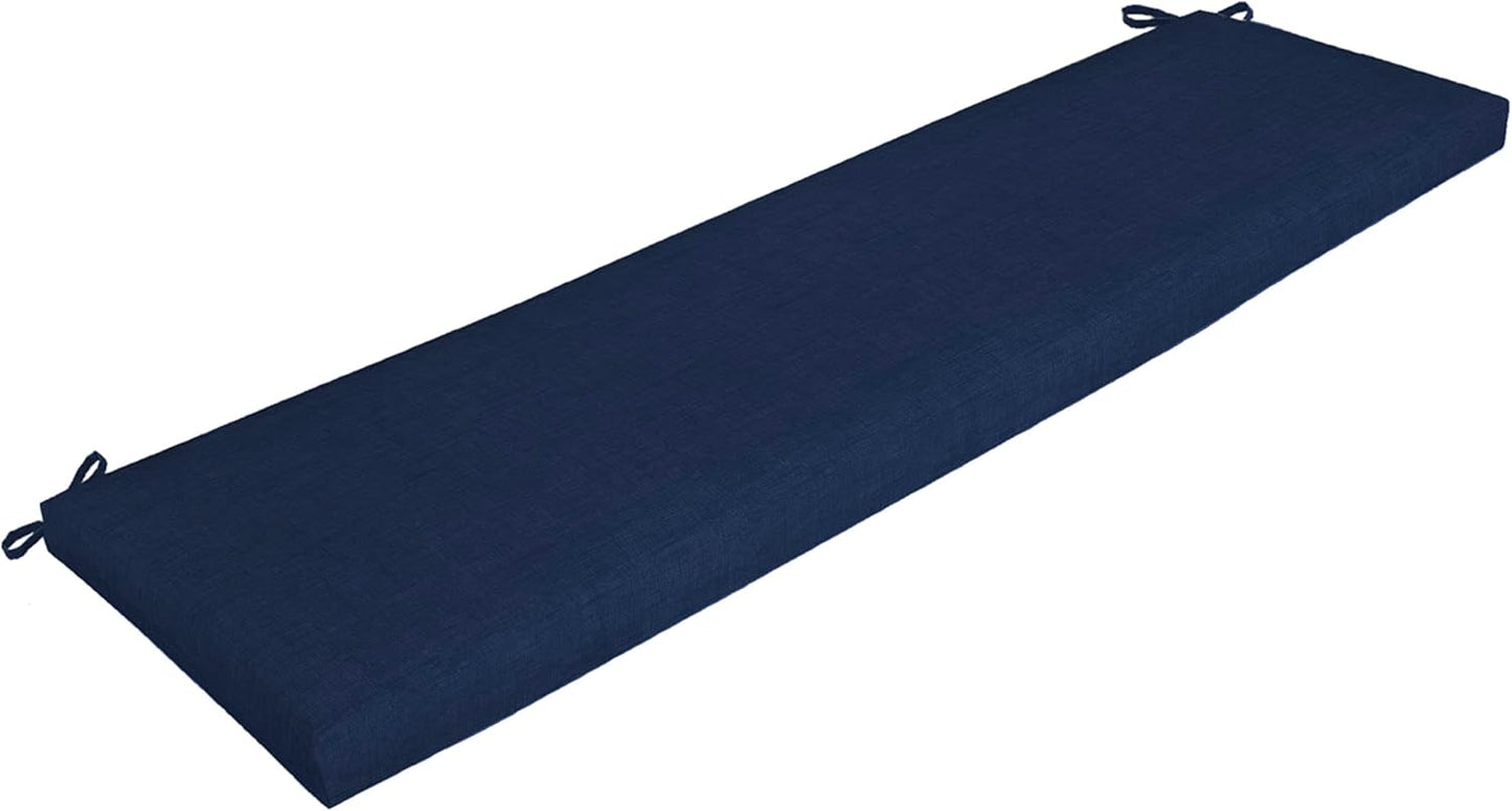 Arden Outdoor Bench Cushion, Rain-Proof, Fade Resistant Sapphire Blue
