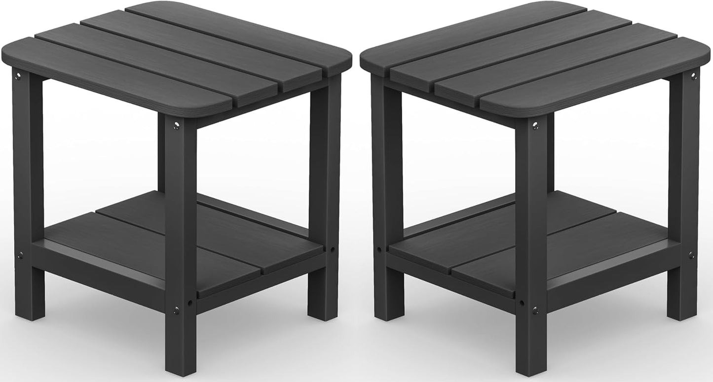 SERWALL Adirondack Table Set of 2 for Outdoor Relaxation