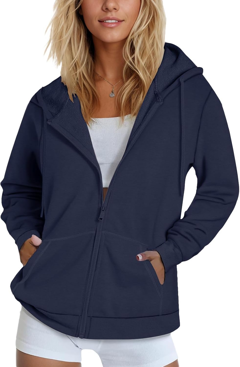 SMENG Womens Zip Up Hoodies Long Sleeve Casual Lightweight Jacket