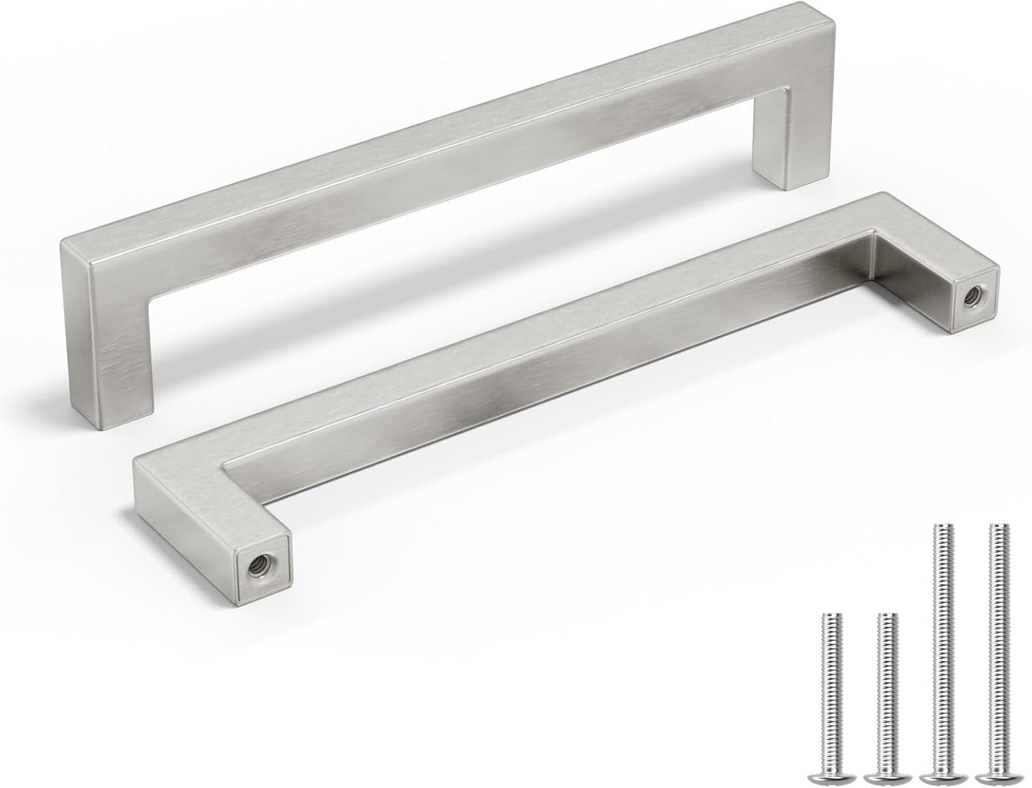 Brushed Nickel Cabinet Pulls - Modern Stainless Steel Handles