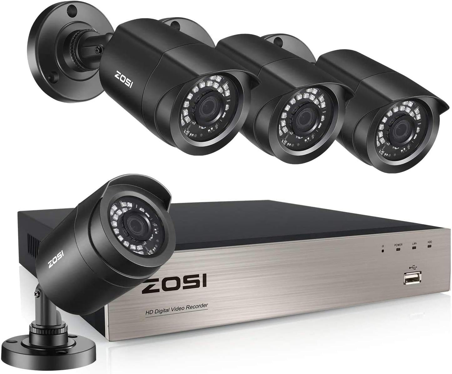 ZOSI Security Cameras System Outdoor 5MP Lite with Night Vision