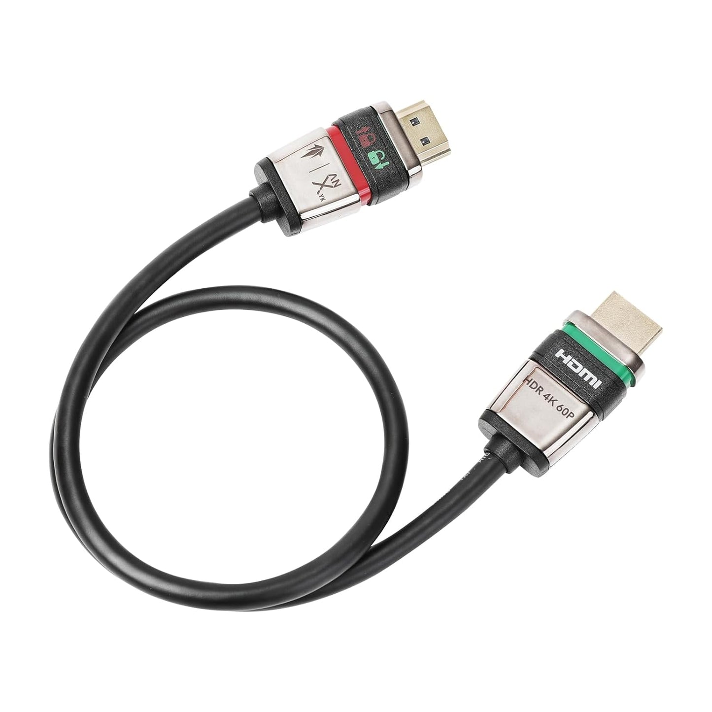 Locking HDMI 2.0 Cable for 4K@60Hz High-Speed Video Transfer