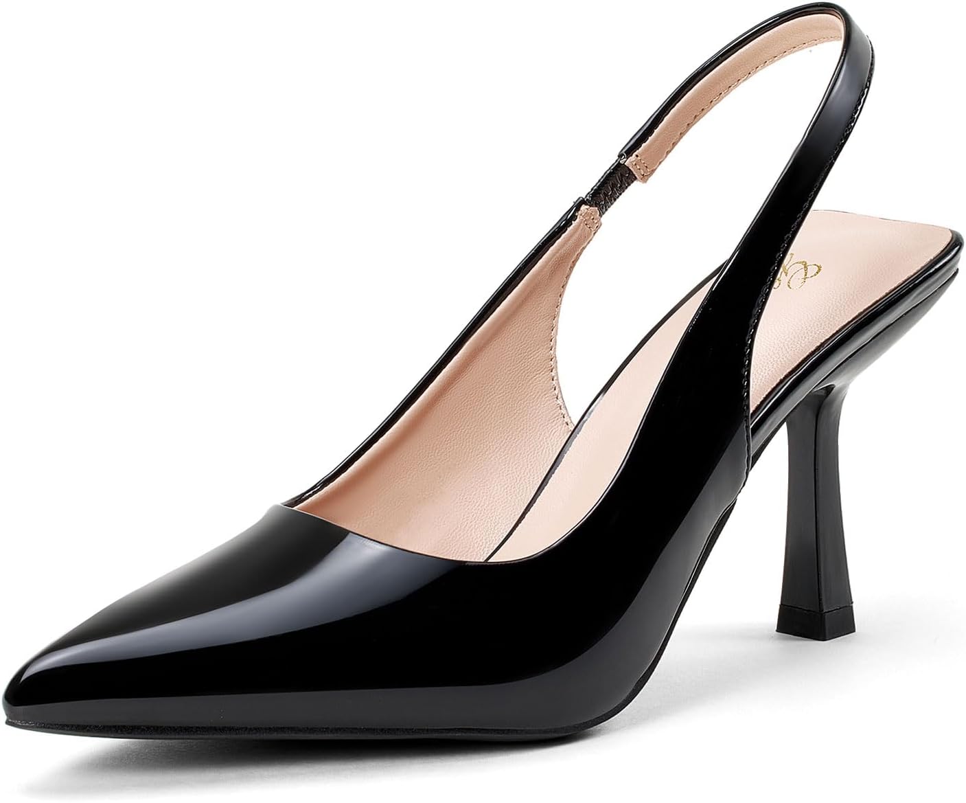 GENSHUO Women's Slingback Kitten Heel Pumps for Elegant Style